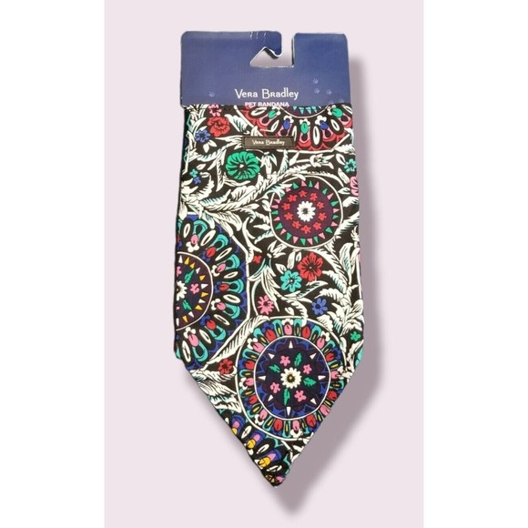 Vera Bradley Dog Bandana Medium Slides Over Collar Stained Glass Medallion - Picture 3 of 6